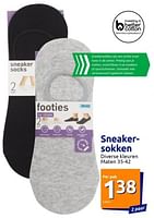 Promoties Sneakersokken - Huismerk - Action - Geldig van 12/06/2024 tot 18/06/2024 bij Action