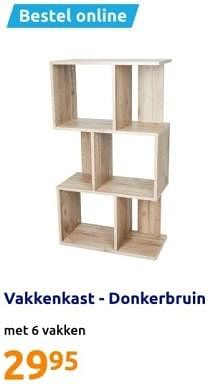 Promoties Vakkenkast -donkerbruin - Huismerk - Action - Geldig van 12/06/2024 tot 18/06/2024 bij Action