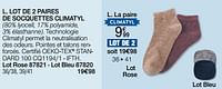 Promotions Lot de 2 paires de socquettes climatyl - Produit Maison - Damart - Valide de 01/06/2024 à 16/06/2024 chez Damart