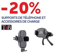 Promotions -20% supports de téléphone et accessoires de charge - TnB - Valide de 05/06/2024 à 20/08/2024 chez Auto 5