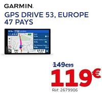 Promotions Garmin gps drive 53, europe 47 pays - Garmin - Valide de 05/06/2024 à 20/08/2024 chez Auto 5