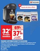 Promoties Bosch tassimo cafetiere à dosette tas1002n6 - Bosch - Geldig van 11/06/2024 tot 17/06/2024 bij Auchan