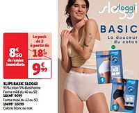 Promoties Slips basic sloggi - Sloggi - Geldig van 11/06/2024 tot 17/06/2024 bij Auchan