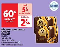 Promoties Bâtonnet glace deluxe caramel magnum - Ola - Geldig van 11/06/2024 tot 17/06/2024 bij Auchan