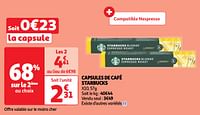 Promoties Capsules de café starbucks - Starbucks - Geldig van 11/06/2024 tot 17/06/2024 bij Auchan