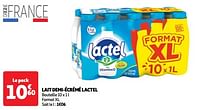 Promoties Lait demi-écrémé lactel - Lactel - Geldig van 11/06/2024 tot 17/06/2024 bij Auchan