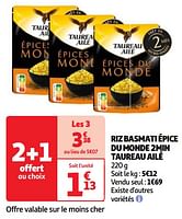 Promoties Riz basmati épice du monde 2min taureau ailé - Taureau Ailé - Geldig van 11/06/2024 tot 17/06/2024 bij Auchan