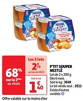 Promoties P`tit souper nestlé - Nestlé - Geldig van 11/06/2024 tot 17/06/2024 bij Auchan