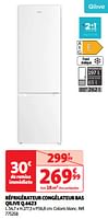 Promoties Réfrigérateur congélateur bas qilive q.6623 - Qilive - Geldig van 11/06/2024 tot 17/06/2024 bij Auchan