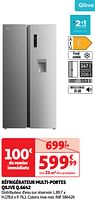 Promoties Réfrigérateur multi-portes qilive q.6642 - Qilive - Geldig van 11/06/2024 tot 17/06/2024 bij Auchan