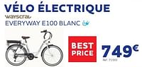 Promotions Vélo électrique everyway e100 blanc - Wayscrall - Valide de 05/06/2024 à 20/08/2024 chez Auto 5