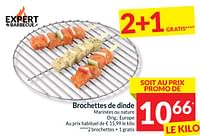 Promotions Brochettes de dinde - Produit maison - Intermarche - Valide de 11/06/2024 à 16/06/2024 chez Intermarche