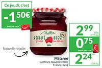 Promotions Materne confiture nouvelle récolte fraises - Materne - Valide de 11/06/2024 à 16/06/2024 chez Intermarche