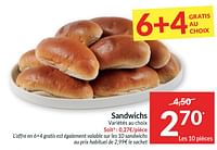 Promotions Sandwichs - Produit maison - Intermarche - Valide de 11/06/2024 à 16/06/2024 chez Intermarche