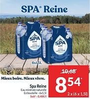 Promotions Spa reine eau minerale naturelle - Spa - Valide de 11/06/2024 à 16/06/2024 chez Intermarche