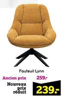 Promotions Fauteuil lynn - Produit maison - Leen Bakker - Valide de 10/06/2024 à 23/06/2024 chez Leen Bakker
