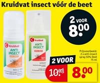 Promoties Anti-insect spray 50% deet - Huismerk - Kruidvat - Geldig van 11/06/2024 tot 23/06/2024 bij Kruidvat