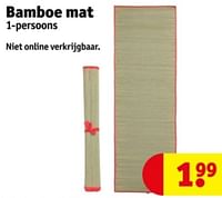 Promoties Bamboe mat - Huismerk - Kruidvat - Geldig van 11/06/2024 tot 23/06/2024 bij Kruidvat