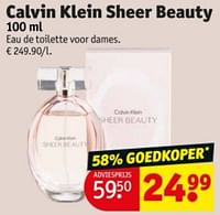 Promoties Calvin klein sheer beauty edt - Calvin Klein - Geldig van 11/06/2024 tot 23/06/2024 bij Kruidvat