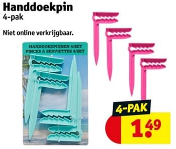 Promoties Handdoekpin - Huismerk - Kruidvat - Geldig van 11/06/2024 tot 23/06/2024 bij Kruidvat
