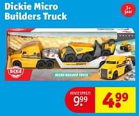 Promoties Dickie micro builders truck - Dickie - Geldig van 11/06/2024 tot 23/06/2024 bij Kruidvat