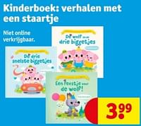 Promoties Kinderboek: verhalen met een staartje - Huismerk - Kruidvat - Geldig van 11/06/2024 tot 23/06/2024 bij Kruidvat
