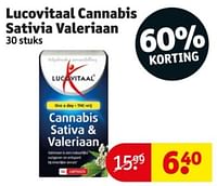 Promoties Lucovitaal cannabis sativia valeriaan - Lucovitaal - Geldig van 11/06/2024 tot 23/06/2024 bij Kruidvat