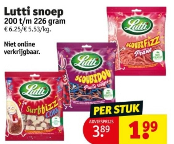 Snoep - Lutti - Aldi - Promoties.be
