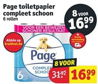 Promoties Page toiletpapier compleet schoon - Page - Geldig van 11/06/2024 tot 23/06/2024 bij Kruidvat