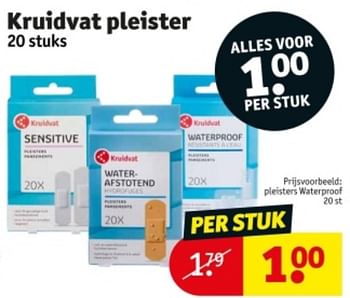Promoties Pleisters waterproof - Huismerk - Kruidvat - Geldig van 11/06/2024 tot 23/06/2024 bij Kruidvat