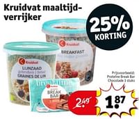 Promoties Proteïne break bar chocolade - Huismerk - Kruidvat - Geldig van 11/06/2024 tot 23/06/2024 bij Kruidvat