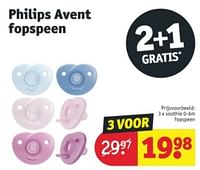 Promoties Soothie 0-6m fopspeen - Philips - Geldig van 11/06/2024 tot 23/06/2024 bij Kruidvat