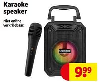 Promoties Karaoke speaker - Huismerk - Kruidvat - Geldig van 11/06/2024 tot 23/06/2024 bij Kruidvat