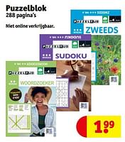 Promoties Puzzelblok - Huismerk - Kruidvat - Geldig van 11/06/2024 tot 23/06/2024 bij Kruidvat