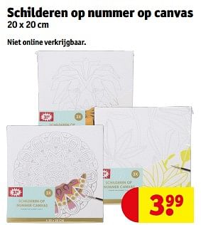Promoties Schilderen op nummer op canvas - Huismerk - Kruidvat - Geldig van 11/06/2024 tot 23/06/2024 bij Kruidvat