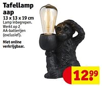 Promoties Tafellamp aap - Huismerk - Kruidvat - Geldig van 11/06/2024 tot 23/06/2024 bij Kruidvat