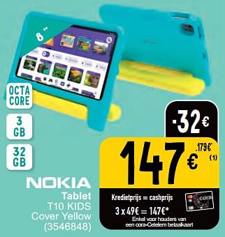Promoties Nokia tablet t10 kids - Nokia - Geldig van 11/06/2024 tot 24/06/2024 bij Cora