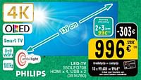 Promoties Philips led-tv 55oled708 - Philips - Geldig van 11/06/2024 tot 24/06/2024 bij Cora