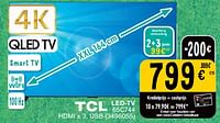 Promoties Tcl led-tv 65c744 - TCL - Geldig van 11/06/2024 tot 24/06/2024 bij Cora