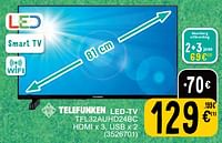 Promoties Telefunken led-tv tfl32auhd24bc - Telefunken - Geldig van 11/06/2024 tot 24/06/2024 bij Cora