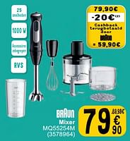 Promoties Braun mixer mq55254m - Braun - Geldig van 11/06/2024 tot 24/06/2024 bij Cora