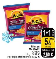 Promoties Frieten mc cain oven - Mc Cain - Geldig van 11/06/2024 tot 07/08/2024 bij Cora