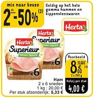 Promoties Ham - Herta - Geldig van 11/06/2024 tot 07/08/2024 bij Cora