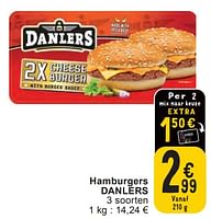 Promoties Hamburgers danlers - Danlers - Geldig van 11/06/2024 tot 07/08/2024 bij Cora