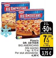 Promoties Pizza’s dr. oetker big americans - Dr. Oetker - Geldig van 11/06/2024 tot 07/08/2024 bij Cora