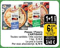 Promotions Pizzas - pizza’s l’artisane - L'Artisane - Valide de 11/06/2024 à 07/08/2024 chez Cora