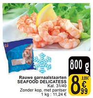 Promoties Rauwe garnaalstaarten seafood delicatess - Seafood Delicatess - Geldig van 11/06/2024 tot 07/08/2024 bij Cora
