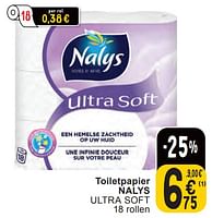 Promoties Toiletpapier nalys ultra soft - Nalys - Geldig van 11/06/2024 tot 07/08/2024 bij Cora
