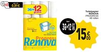 Promoties Toiletpapier renova progress - Renova - Geldig van 11/06/2024 tot 07/08/2024 bij Cora