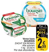 Promoties Verse kaas  BOURSIN  ZACHT EN ROMIG - Boursin - Geldig van 11/06/2024 tot 07/08/2024 bij Cora